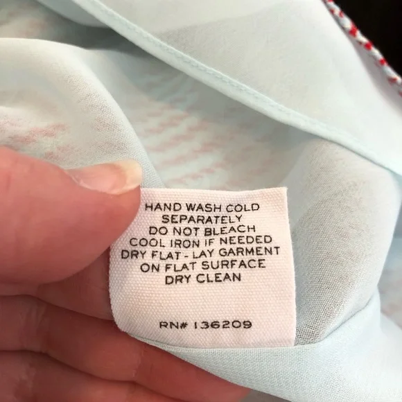 Hatch Briar sky blue red dashdot smocked waist maternity dress size 2 or Medium - Picture 12 of 16